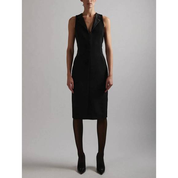 NEW BARBARA BUI sleeveless smoking dress in black